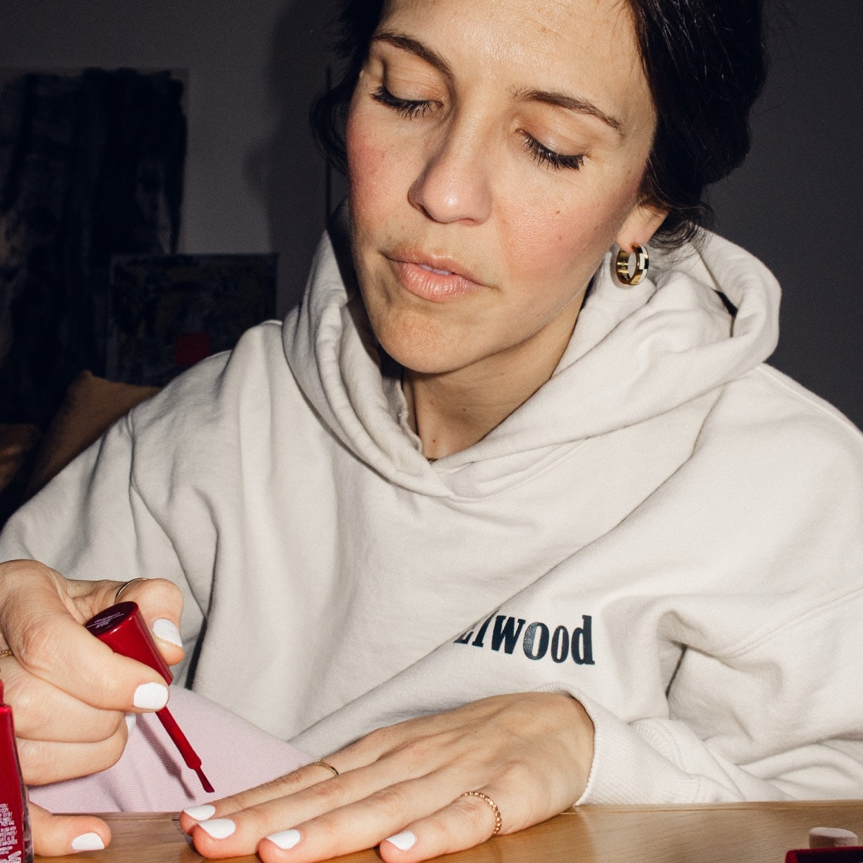 16mm Block Checkered Super Chunky Huggie Hoop Earrings