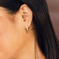 Milkshake Crystal Chunky Huggie Hoop Earrings