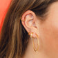 Lasso Rope Rounded Huggie Hoop Earrings