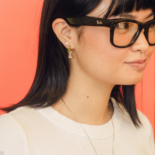 Mini Watermelon Huggie Hoop Charms