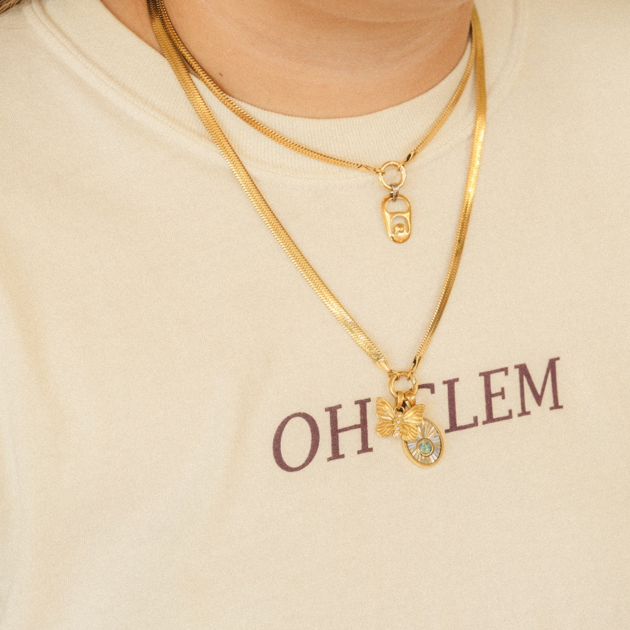 Butterfly Crystal Necklace Charm