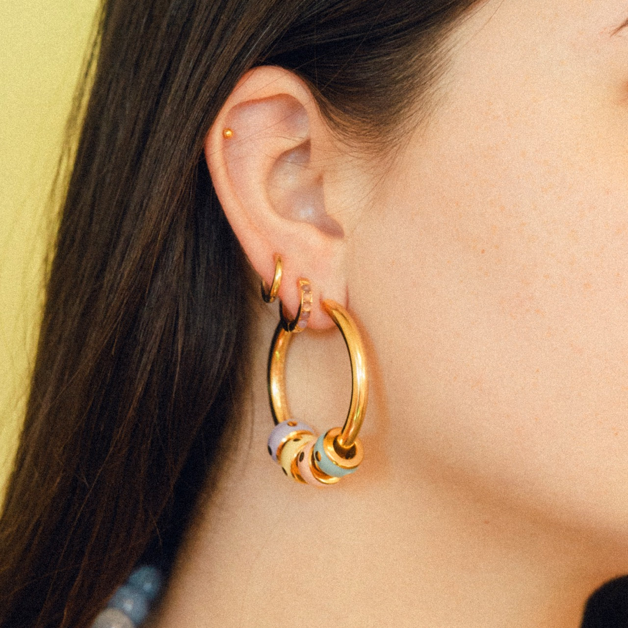 Titanium Jumbo Chunky Rounded Huggie Hoop Earrings