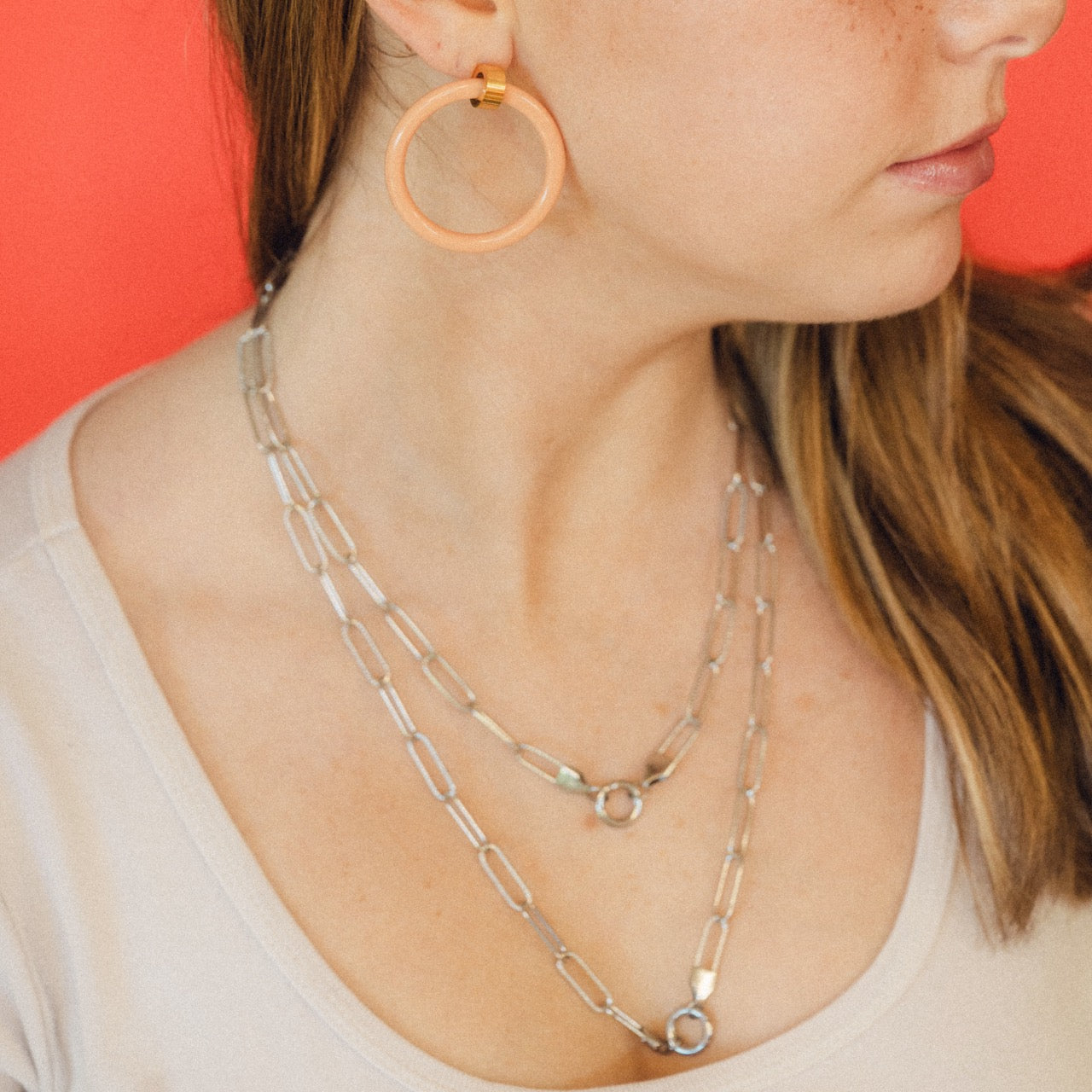 Textured Paperclip Necklace – Oh Clementine
