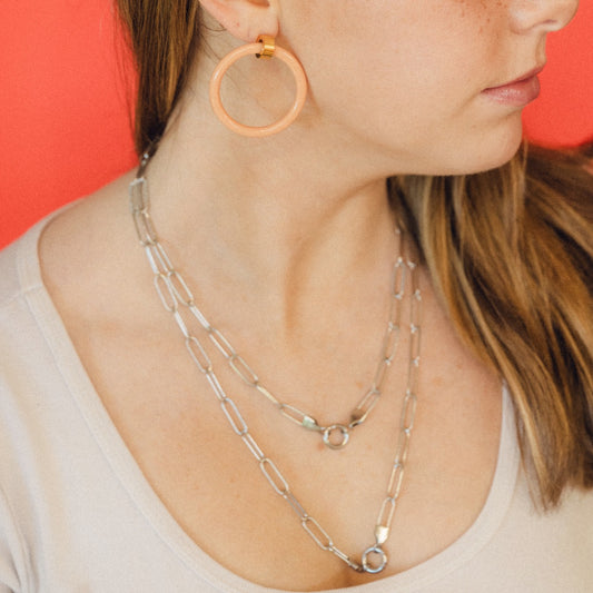 Textured Paperclip Necklace