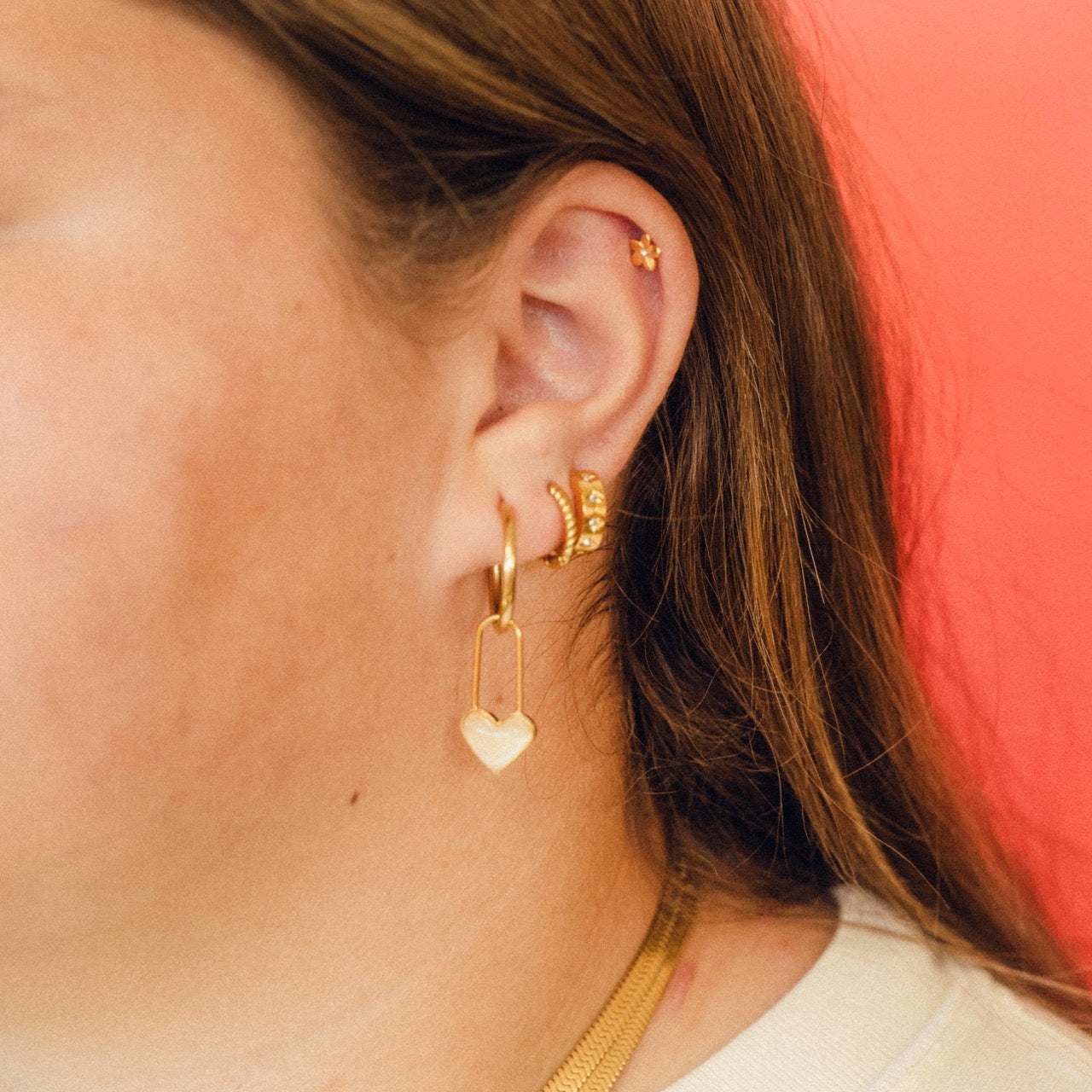 Plumeria Flower Stud Earrings