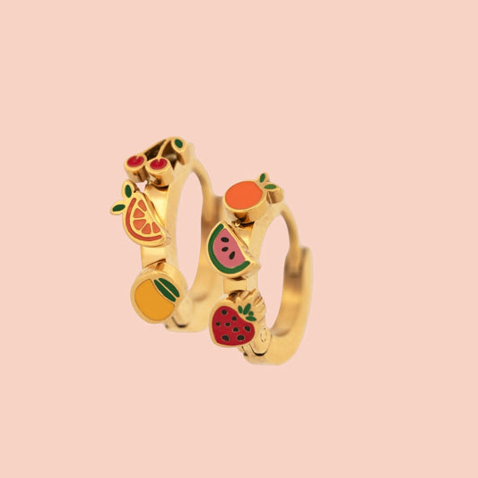 Fruit Loop Huggie Hoop Earrings