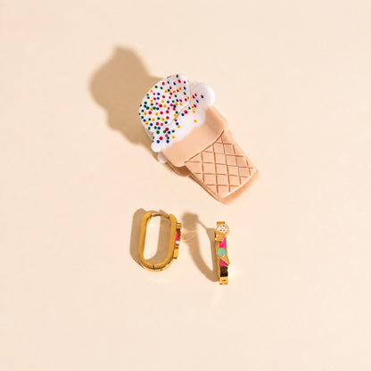 Pack: Ice Cream Cone Huggies & Claw Clip