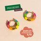 Color Block Chunky Rounded Huggie Hoop Earrings