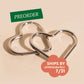 Rounded Heart Huggie Hoop Earrings