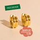 Titanium Double Chunky Rounded Huggie Hoop Earrings - FeatherTUFF™