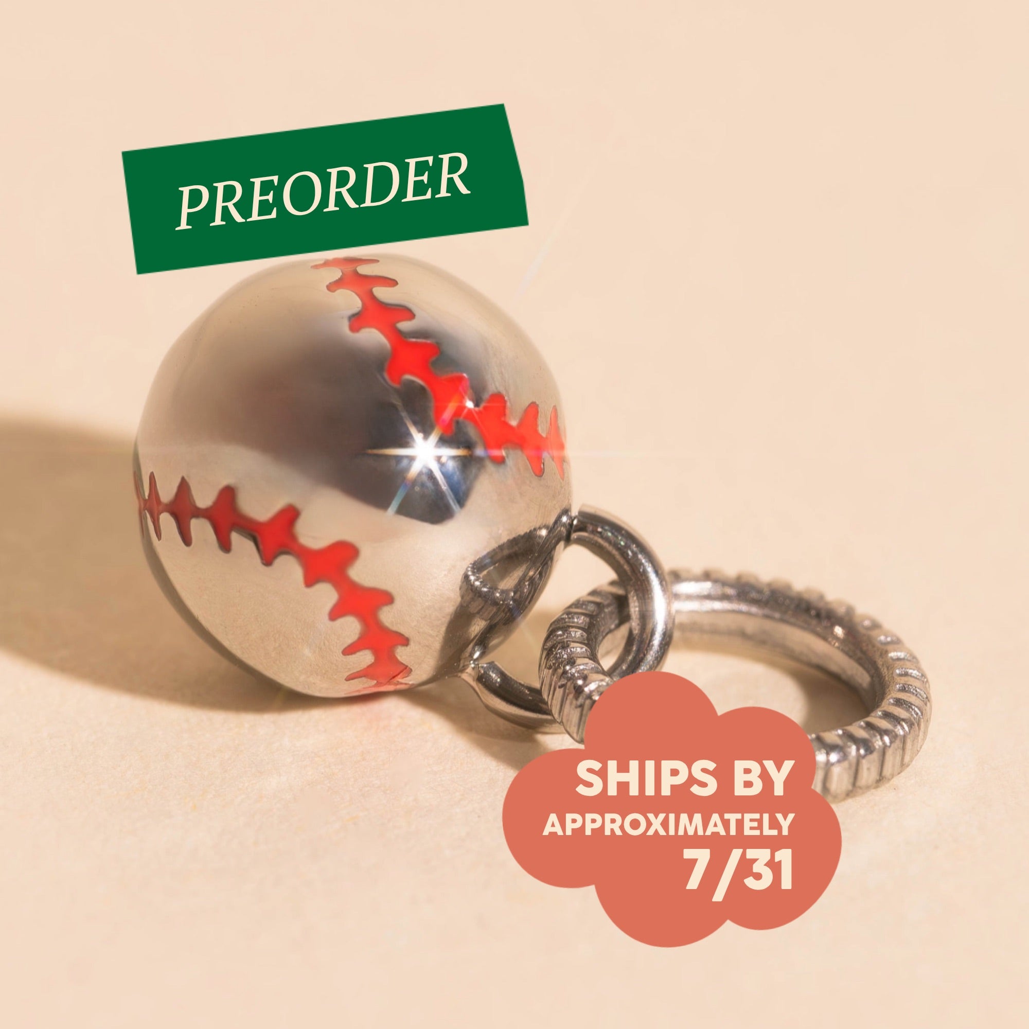 Fastball Necklace Charm – Oh Clementine