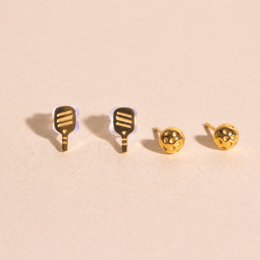 Pickleball Stud Earrings Pack