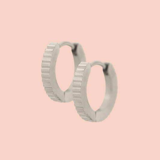 Textured Huggie Hoop Earrings