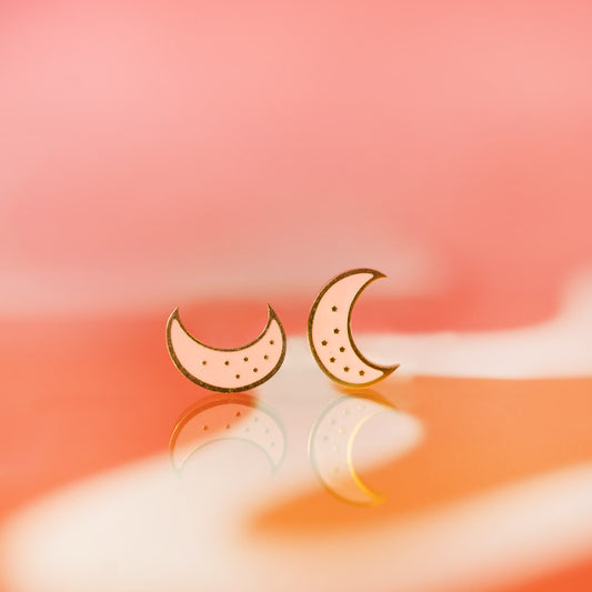 Blush Moon Earrings