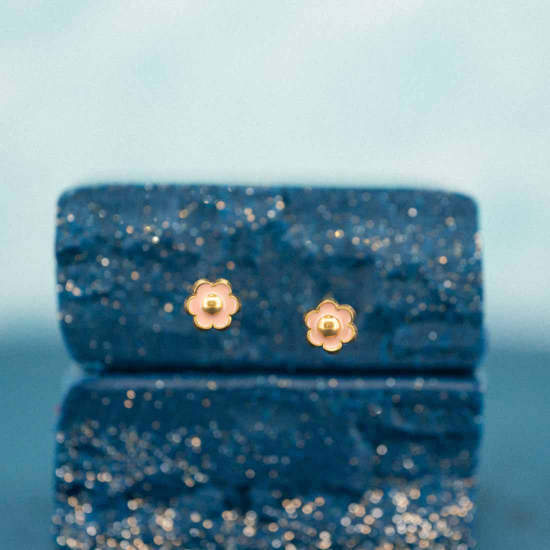 Mini Blush Flower Earrings