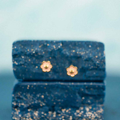 Mini Blush Flower Earrings